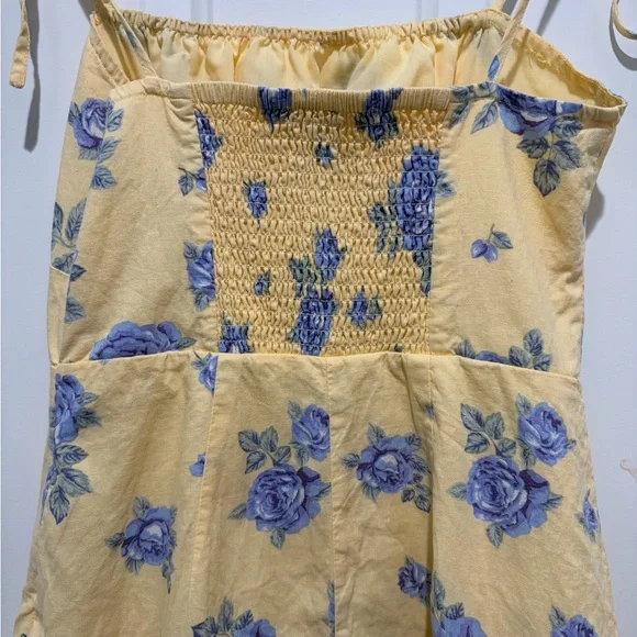 Forever 21 - Yellow Floral Mini Dress, Small - Picture 6 of 7